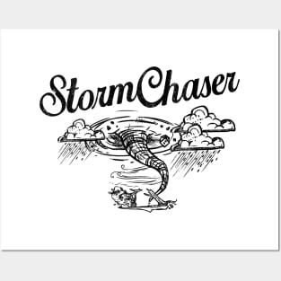 Storm Chaser Vintage Distressed Tornado Graphic Posters and Art